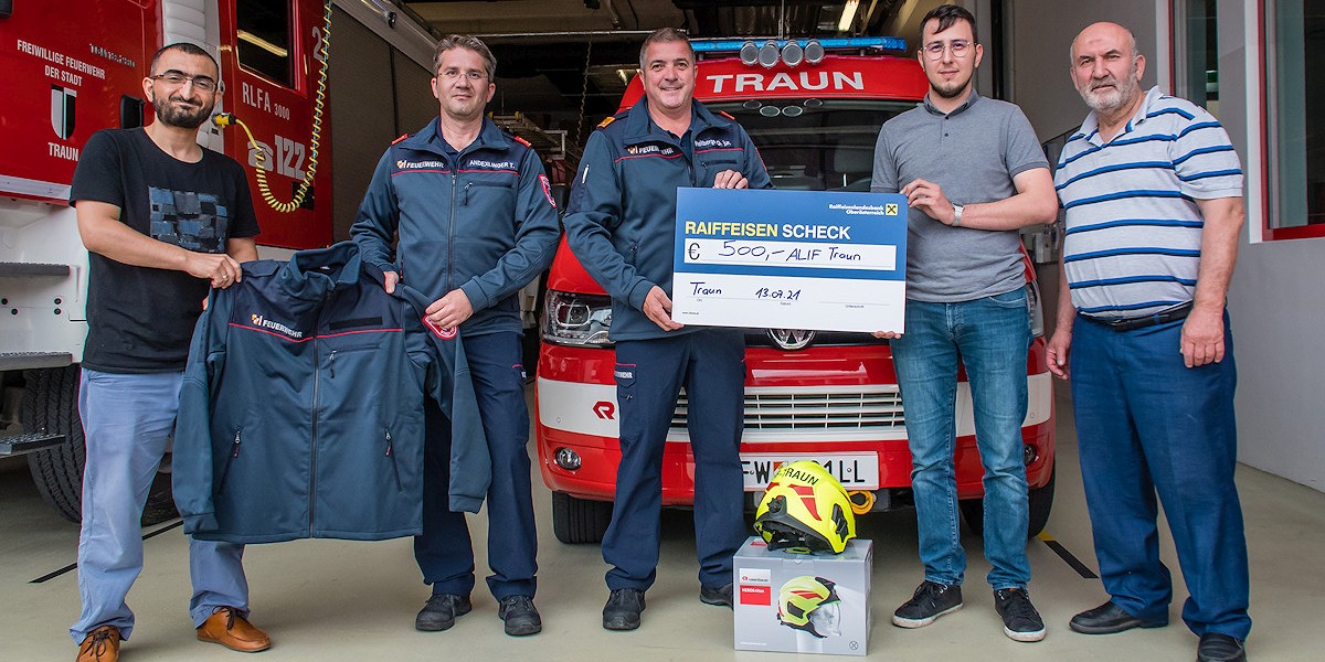 Verein ALIF unterstützt die Trauner Feuerwehr mit einer Spendenaktion