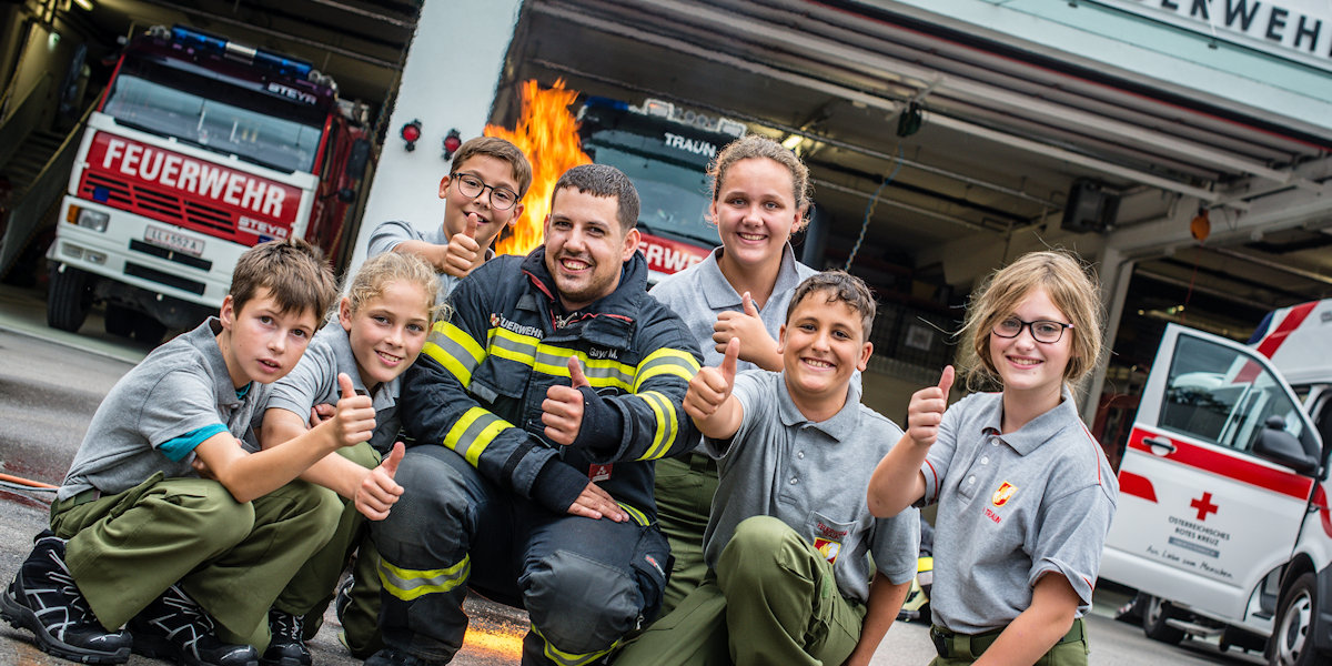 Feuerwehrjugend - Ich will Teil der Freiwilligen Feuerwehr der Stadt Traun werden